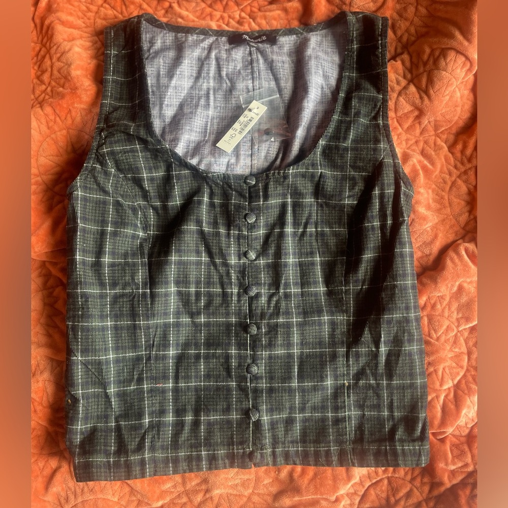Madewell Corduroy Sleeveless Crop
